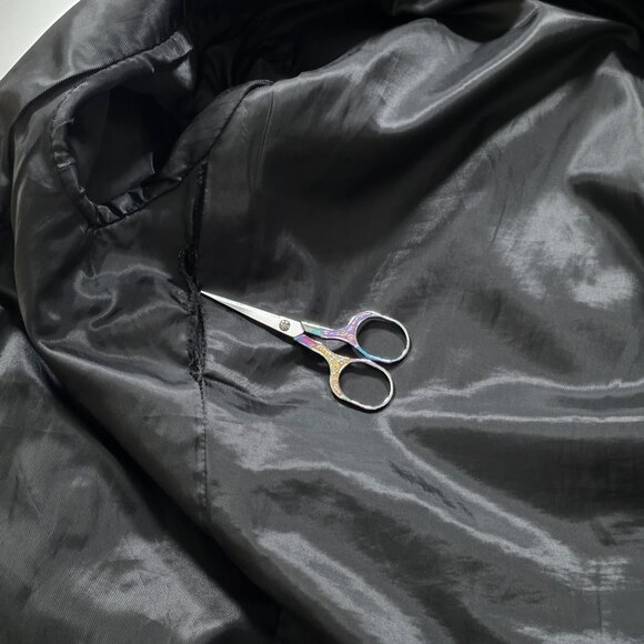 Lauren Ralph Lauren Overcoat Men 42R Black Wool Cashmere Blend Lined Preppy FLAW - Picture 14 of 16